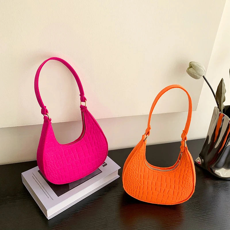 Women Top-Handle Bags Autumn Winter Fashion Bag New Fashion Shoulder Bag Portable Women'S Bag Bolso Mujer Handbags Felt