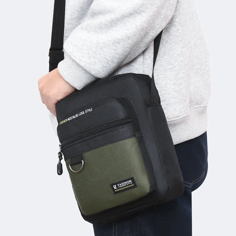 Sacoche Sac À Bandoulière Homme Oxford Léger Imperméable Poches Téléphone Clés