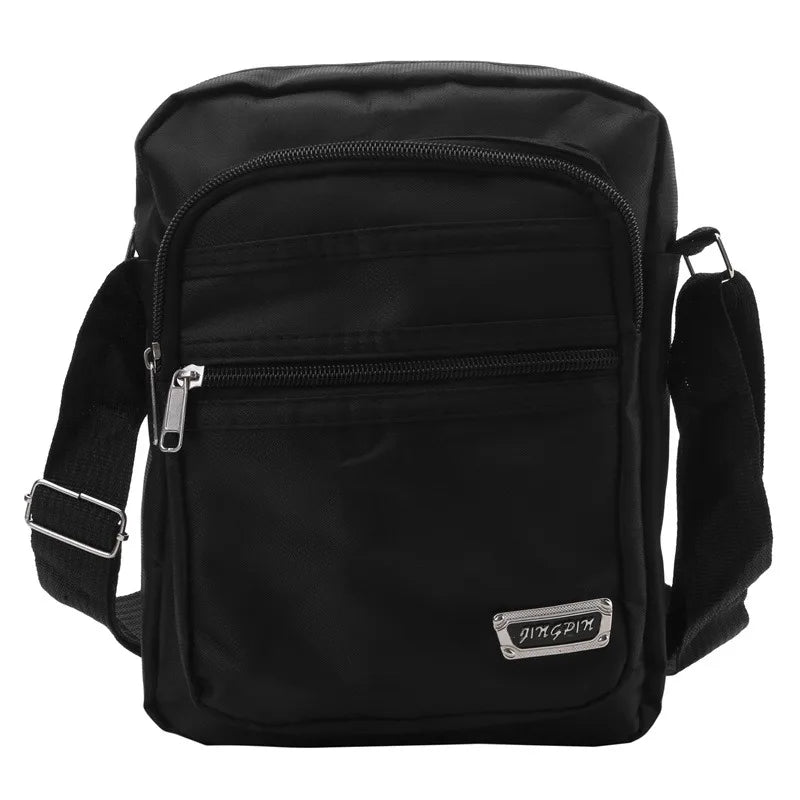 Men'S Nylon Shoulder Bag Business Leisure Large Capacity Portable Handbag Multi Layer Waterproof Summer Male'S Crossbody Bags