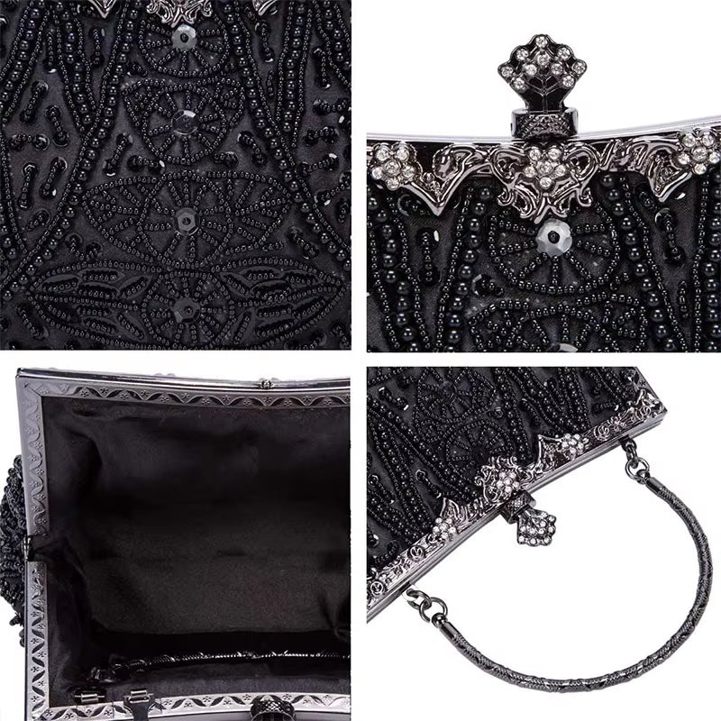 Sac à main vintage Femmes Sacs de soirée de luxe Sacs à main de fête bleu foncé et sacs à main Designer Pochette pour femmes Sacs à bandoulièreSac a Main