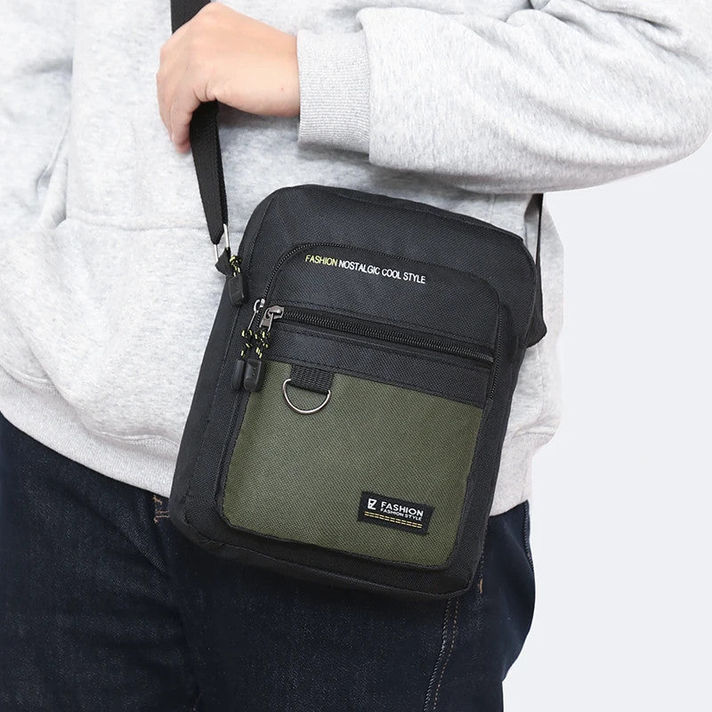Sacoche Sac À Bandoulière Homme Oxford Léger Imperméable Poches Téléphone Clés