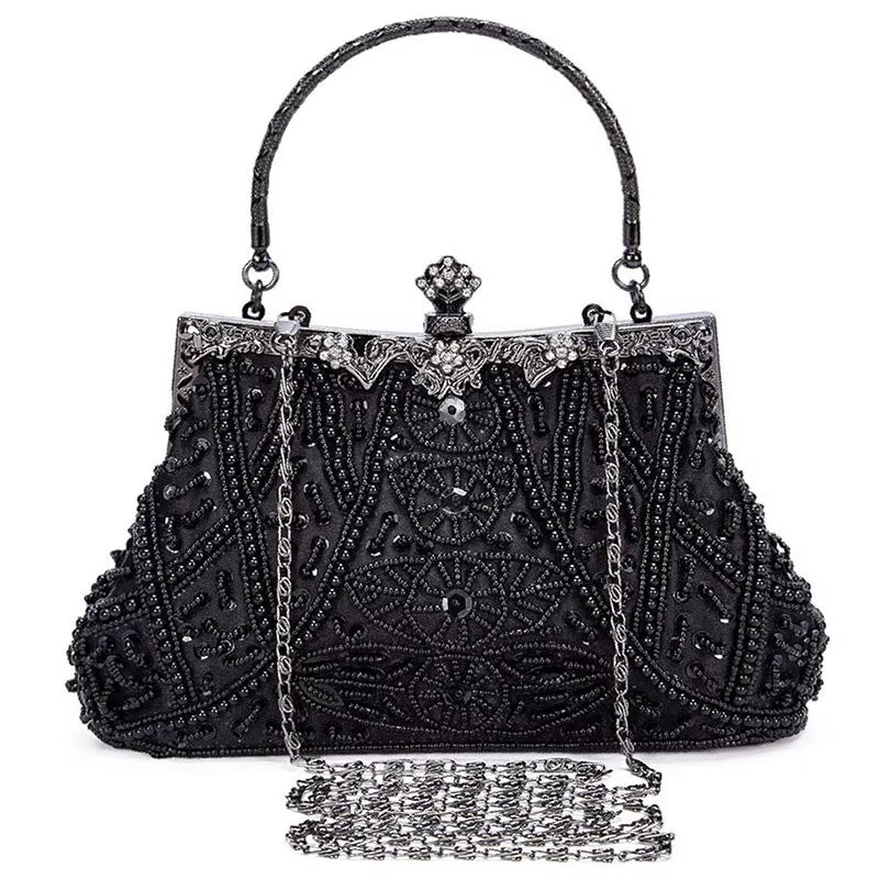 Sac à main vintage Femmes Sacs de soirée de luxe Sacs à main de fête bleu foncé et sacs à main Designer Pochette pour femmes Sacs à bandoulièreSac a Main