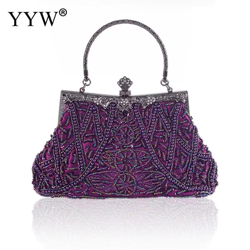 Sac à main vintage Femmes Sacs de soirée de luxe Sacs à main de fête bleu foncé et sacs à main Designer Pochette pour femmes Sacs à bandoulièreSac a Main