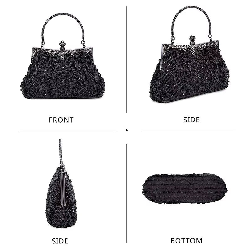Sac à main vintage Femmes Sacs de soirée de luxe Sacs à main de fête bleu foncé et sacs à main Designer Pochette pour femmes Sacs à bandoulièreSac a Main