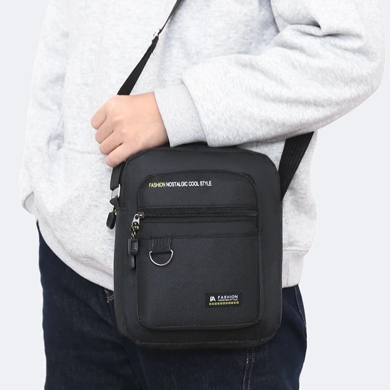 Sacoche Sac À Bandoulière Homme Oxford Léger Imperméable Poches Téléphone Clés