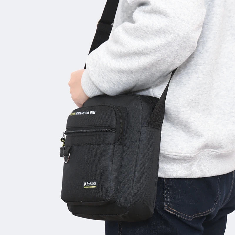 Sacoche Sac À Bandoulière Homme Oxford Léger Imperméable Poches Téléphone Clés