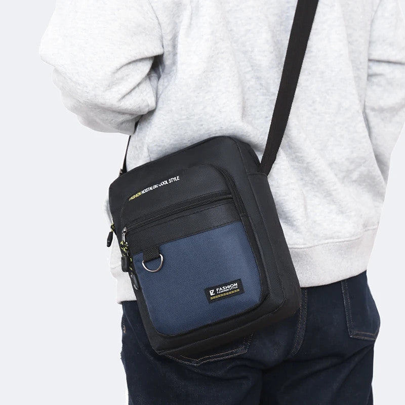 Sacoche Sac À Bandoulière Homme Oxford Léger Imperméable Poches Téléphone Clés