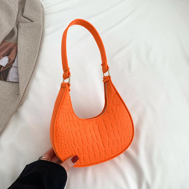 Women Top-Handle Bags Autumn Winter Fashion Bag New Fashion Shoulder Bag Portable Women'S Bag Bolso Mujer Handbags Felt