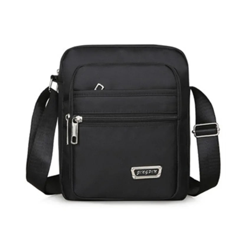 Men'S Nylon Shoulder Bag Business Leisure Large Capacity Portable Handbag Multi Layer Waterproof Summer Male'S Crossbody Bags