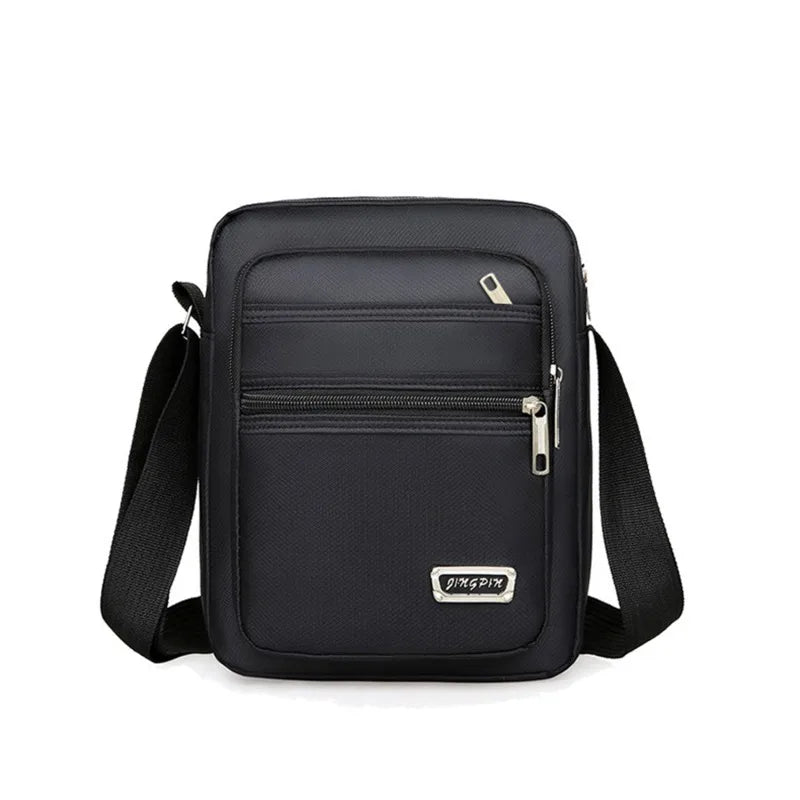 Men'S Nylon Shoulder Bag Business Leisure Large Capacity Portable Handbag Multi Layer Waterproof Summer Male'S Crossbody Bags